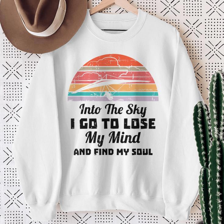 Hang Gliding Into The Sky I Go To Find My Soul Sweatshirt Gifts for Old Women