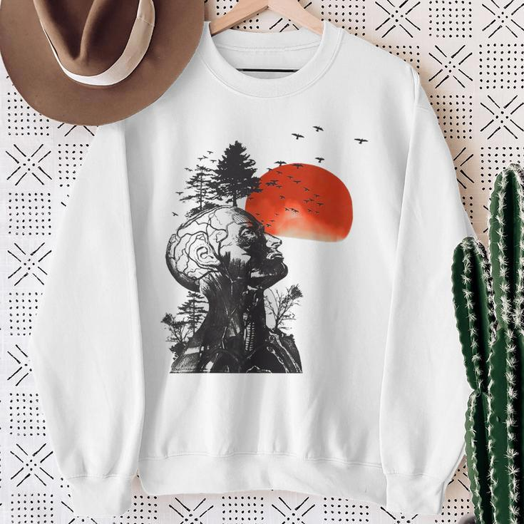 Hangover Human Tree Graphic Sweatshirt Gifts for Old Women