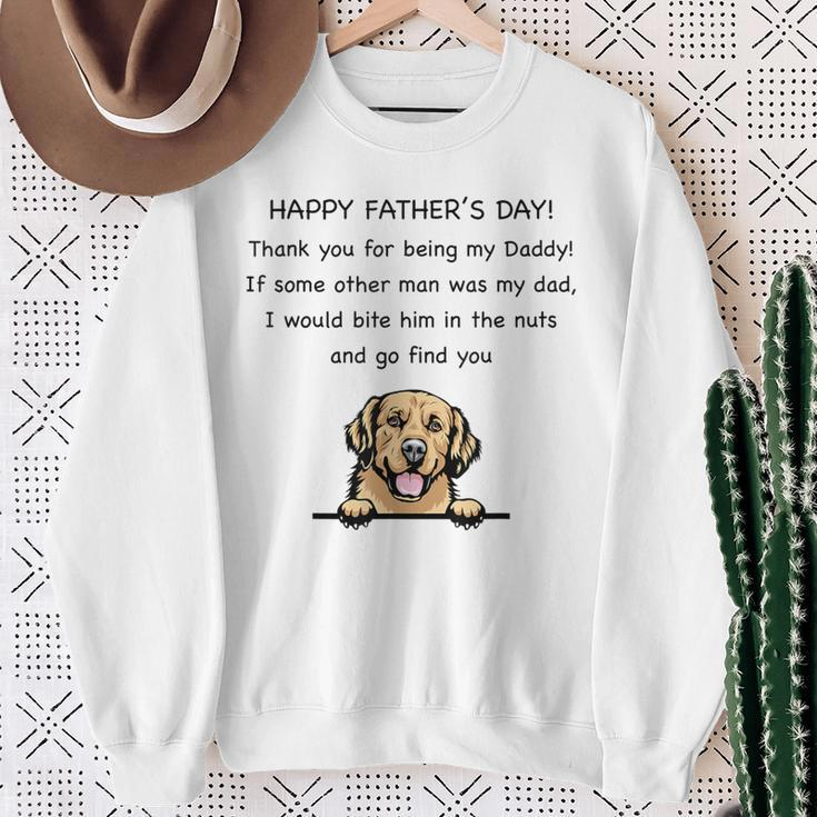 Happy Father's Day Thank You For Being My Daddy Dog Lovers Sweatshirt Gifts for Old Women