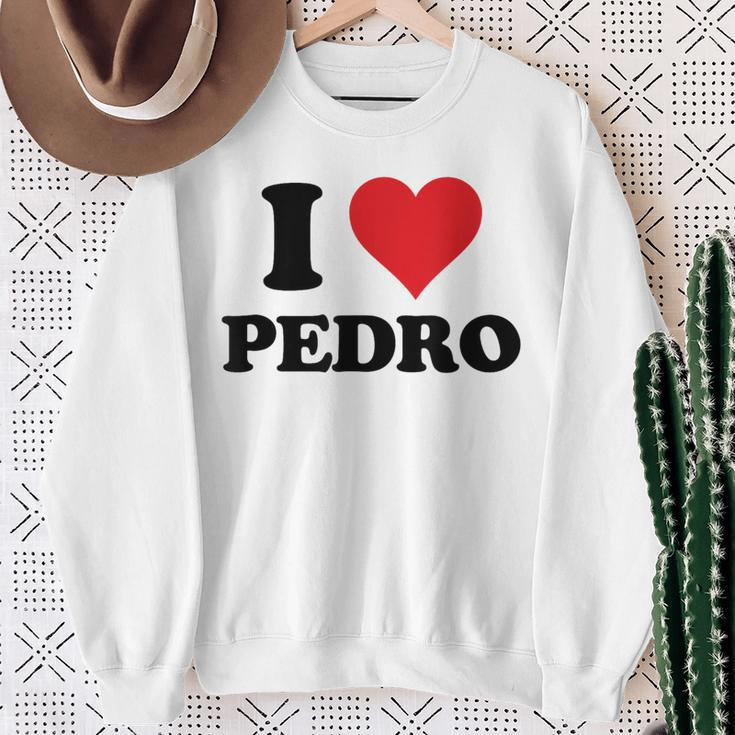 I Heart Pedro First Name I Love Personalized Stuff Sweatshirt Gifts for Old Women