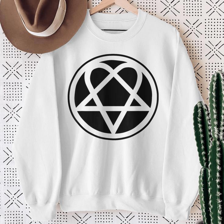 Heartagram Pentagram Sweatshirt Geschenke für alte Frauen