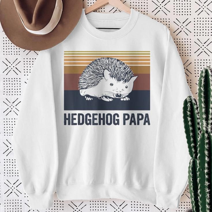 Hedgehog Papa Quote For A Hedgehog Dad Sweatshirt Gifts for Old Women