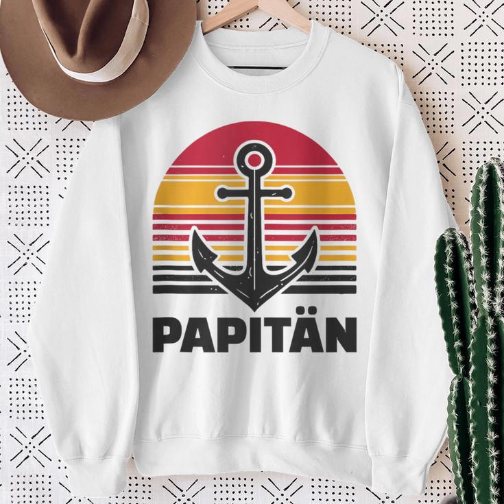 Herren Papitänatertag Bester Papa Anker Norden Kapitän Sweatshirt Geschenke für alte Frauen