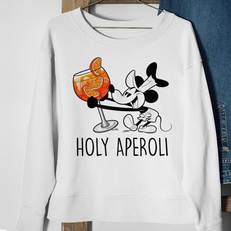 Holy Aperoli X Mouse Spritz Club Hallöchen Aperölchen White Sweatshirt Geschenke für alte Frauen
