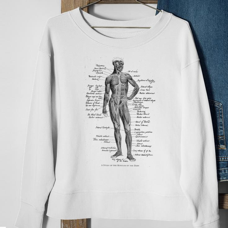 Human Muscle Anatomy Idea Sweatshirt Gifts for Old Women