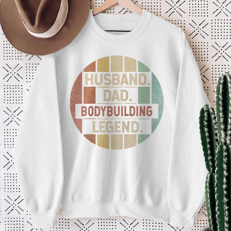 Husband Dad Bodybuilding Legend Vintage Sweatshirt Gifts for Old Women