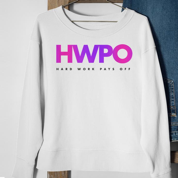 Hwpo Hard Work Pays Off Pastel Motivational Sweatshirt Gifts for Old Women