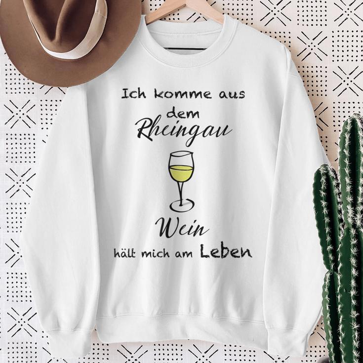 Ich Komme Aus Dem Rheingau Wein Halten Mich Am Leben Sweatshirt Geschenke für alte Frauen