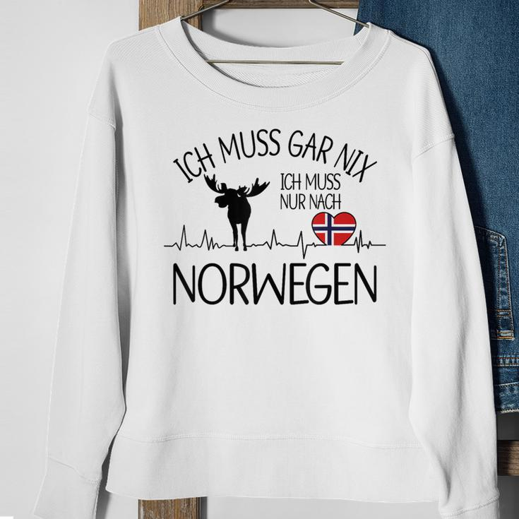 Ich Muss Nur Nach Norwegian Ich Muss Gar Nix Gray S Sweatshirt Geschenke für alte Frauen
