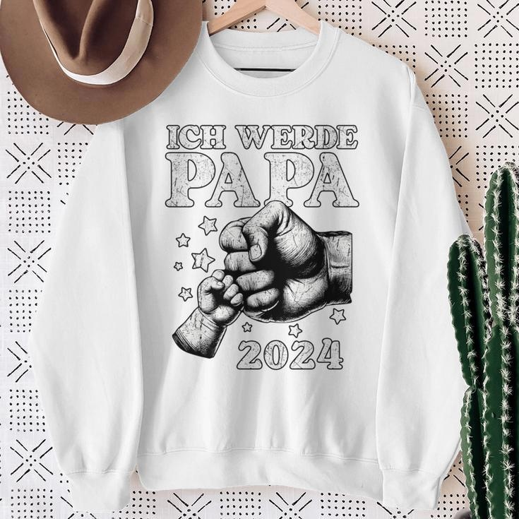 Ich Werde Papa 2024 Baby Ankündigung Papa 2024 Sweatshirt Geschenke für alte Frauen