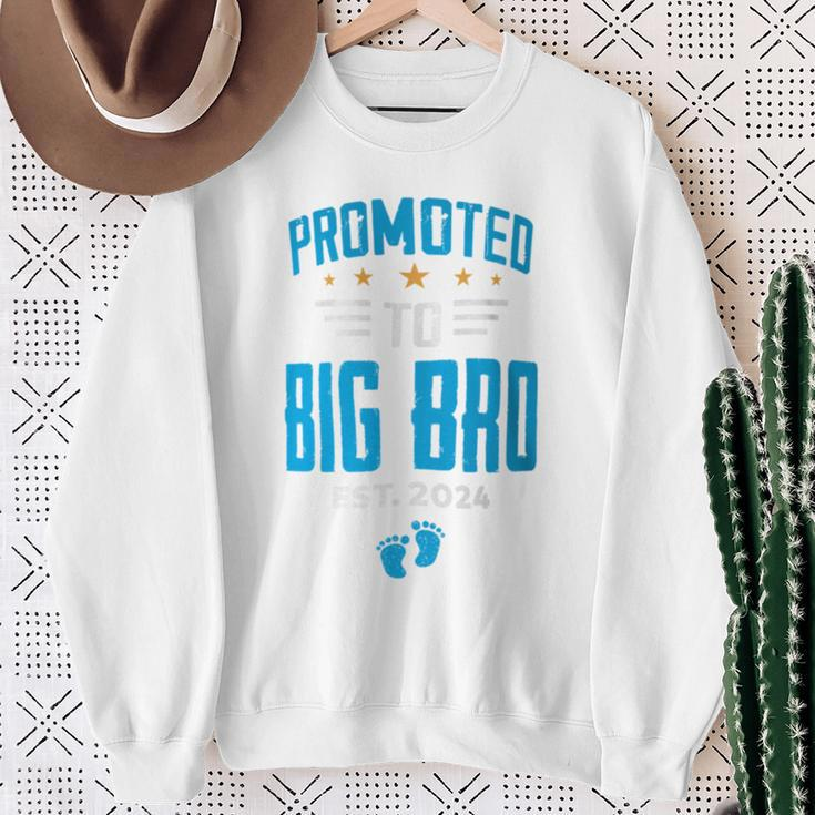I'm Going To Be A Big Brother 2024 Promoted To Big Bro 2024 Sweatshirt Gifts for Old Women