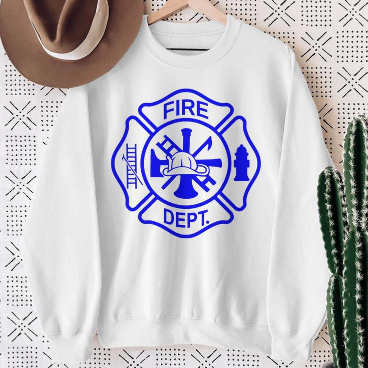 International Firefighters Day Fire Department Maltese Cross Sweatshirt Gifts for Old Women