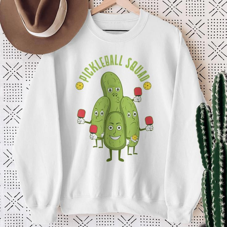 Ironic Pickle Ball Player Dink Pickleball Squad Sweatshirt Gifts for Old Women