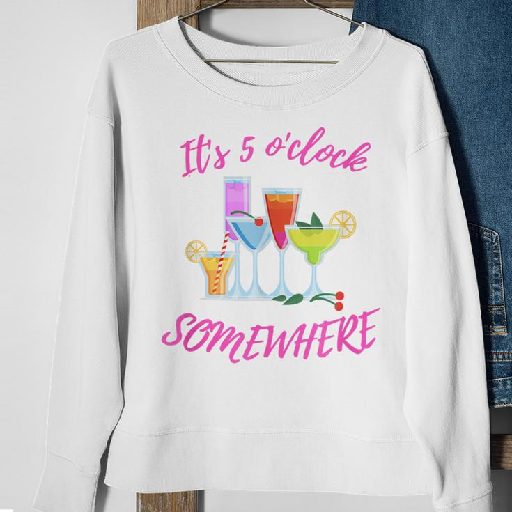 It's 5 O’Clock Somewhere Hello Summer Beach Lover Summertime Sweatshirt Gifts for Old Women