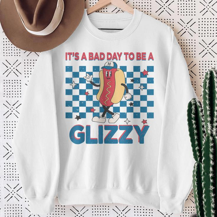 It’S A Bad Day To Be A Glizzy 4Th Of July Sweatshirt Gifts for Old Women