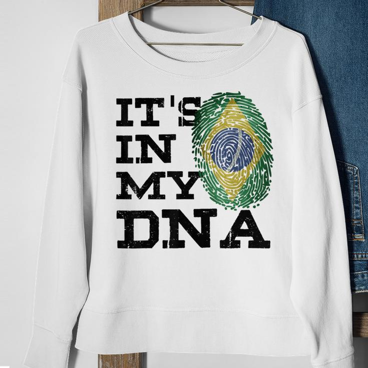 It's In My Dna Brazilian I Love Brazil Flag Sweatshirt Gifts for Old Women