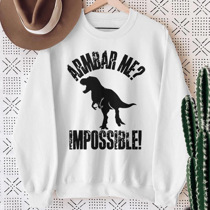 Jiu-JitsuRex Armbar Me Bjj Dinosaur Humor Sweatshirt Gifts for Old Women