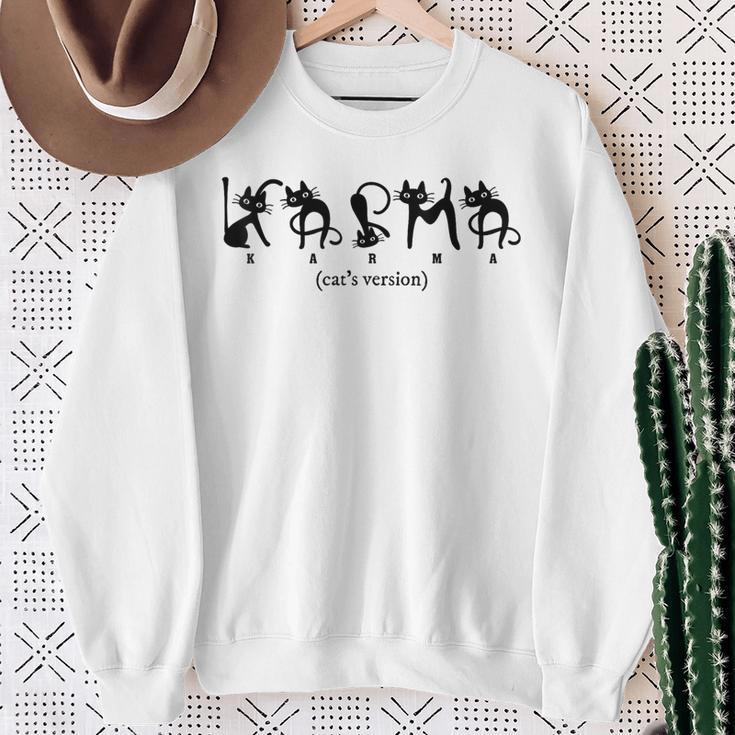 Karma Catersion Alphabet Katzenliebhaber Country Music Sweatshirt Geschenke für alte Frauen