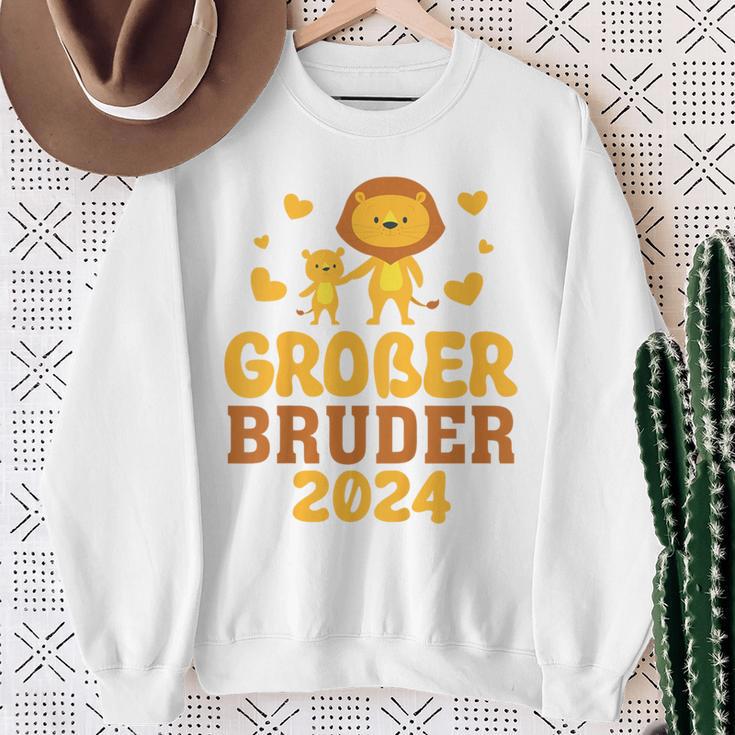 Kinder Ich Werde Ein Großer Bruder 2024 Lion Big Brother 2024 Sweatshirt Geschenke für alte Frauen