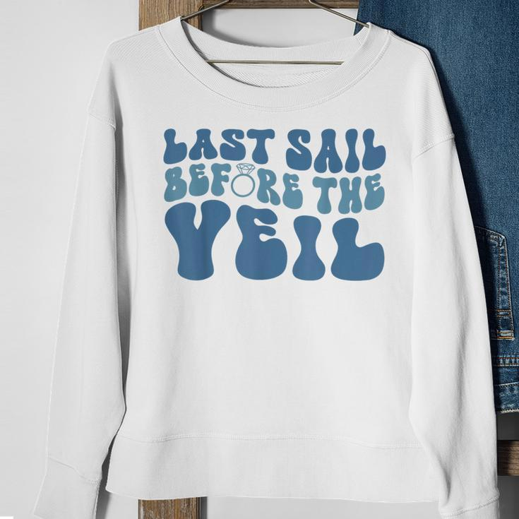 Last Sail Before The Veil Nautical Bachelorette Party Bridal Sweatshirt Gifts for Old Women