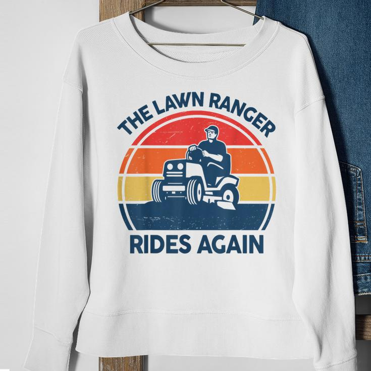 Lawn-Mowing The Lawn Ranger Rides Again Mower Dad Sweatshirt Gifts for Old Women