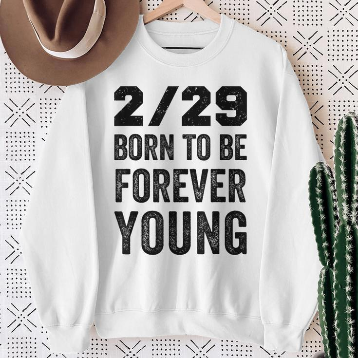 Leap Year Birthday Forever Young Leapling Sweatshirt Gifts for Old Women