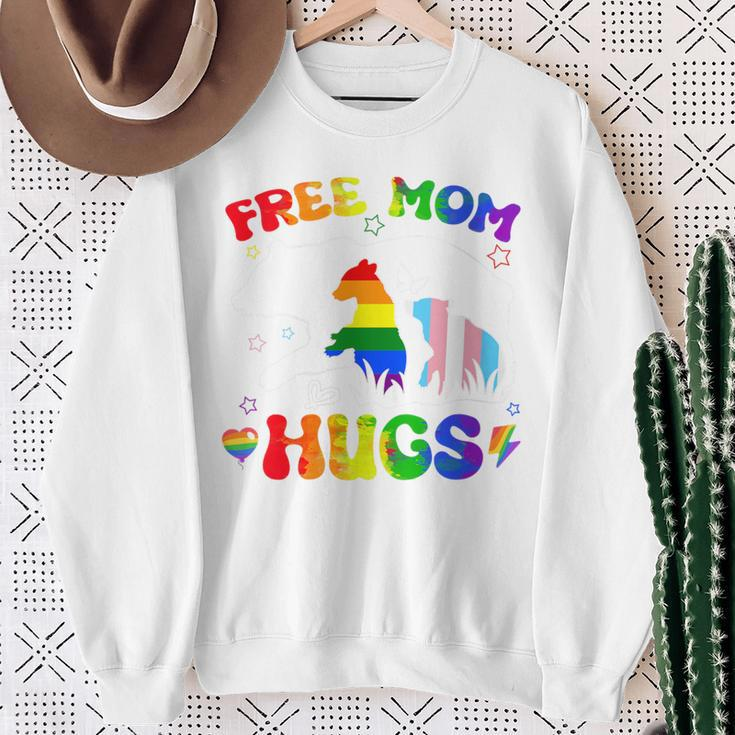 Lgbtq Pride Mama Bear Free Mom Hugs Lgbt Rainbow Sweatshirt Gifts for Old Women