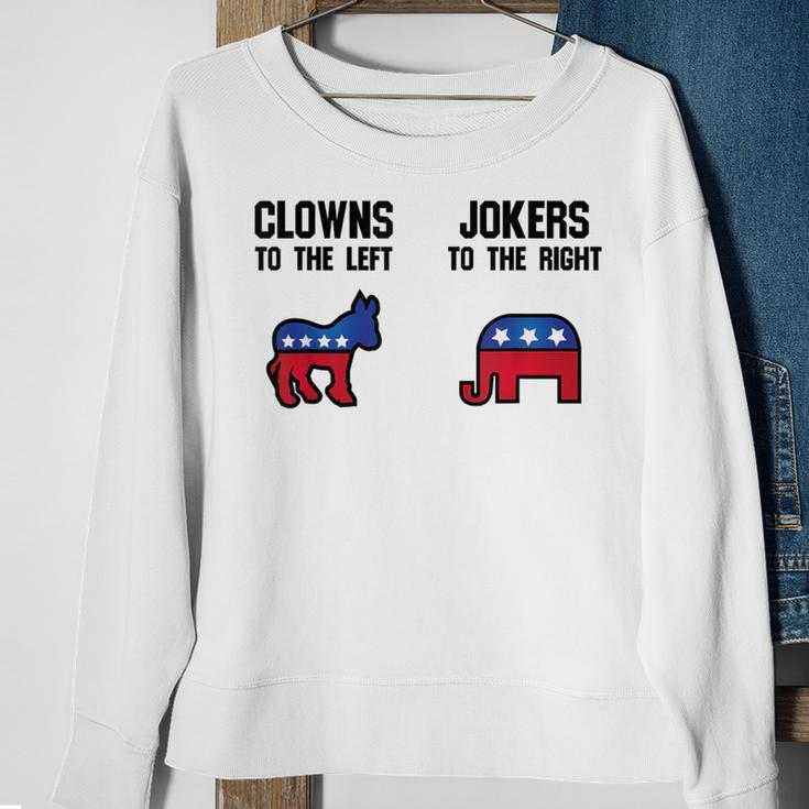 Libertarian Clowns To The Left Jokers To The Right Sweatshirt Gifts for Old Women