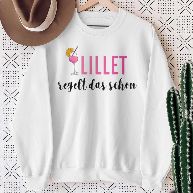 Lillet Lillet Regelt Das Schon Summer Alcohol Lillet S Sweatshirt Geschenke für alte Frauen