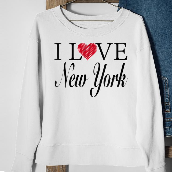 I Love Ny New York Heart Sweatshirt Gifts for Old Women