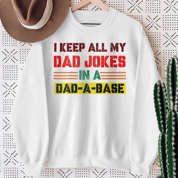 Lustige Papa-Witze In Dad-A-Base-Vintage Zumatertag Heilig Raglan Sweatshirt Geschenke für alte Frauen