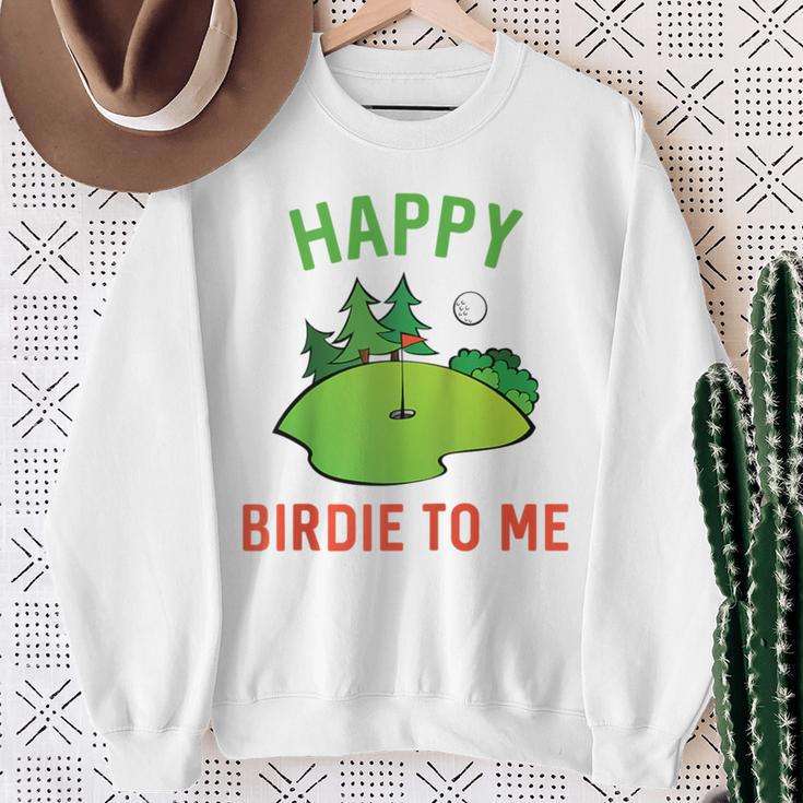 Lustiges Golfspielzeug Happy Birdie To Me Golfer Papa Onkel Geburtstagsgeschenk Raglan Sweatshirt Geschenke für alte Frauen