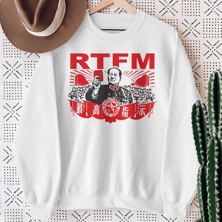 Mao Rtfm Meme Blue Sweatshirt Geschenke für alte Frauen