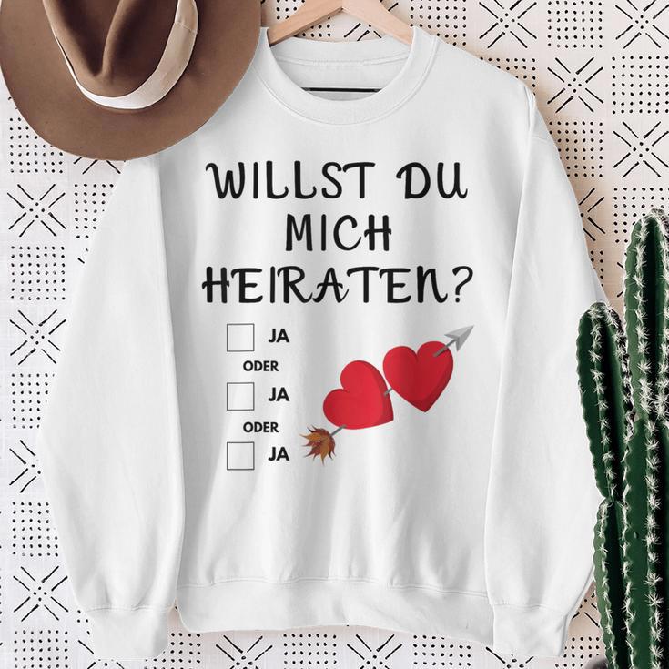 Marriage Proposal Willst Du Mich Heiraten Sweatshirt Geschenke für alte Frauen