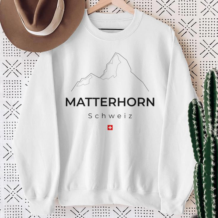 Matterhorn Switzerland Mountaineering Hiking Climbing Sweatshirt Geschenke für alte Frauen