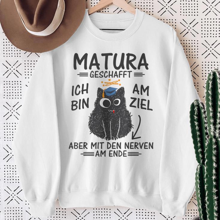 Matura Abschluss Katze Matura Abschied Matura Geschafft Sweatshirt Geschenke für alte Frauen