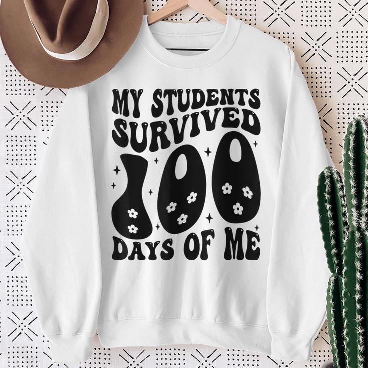 Meine Schüler Haben 100 Tageon Mir Überlebt Lustiger Lehrer Sweatshirt Geschenke für alte Frauen