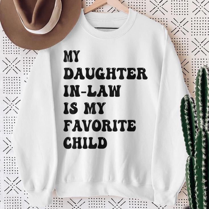 Meine Schwiegertochter Ist Mein Lieblingskindatertag Papa Sweatshirt Geschenke für alte Frauen