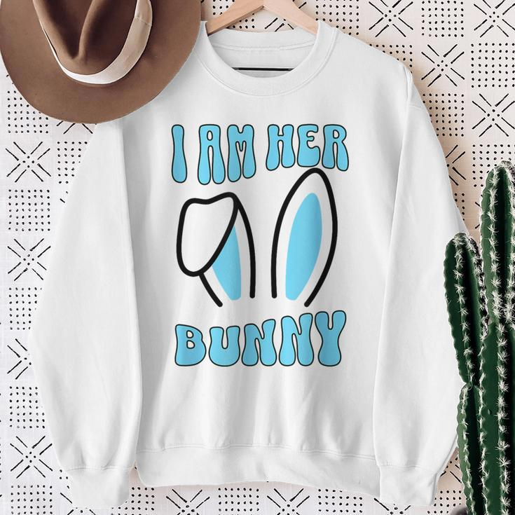 Men's Matching Couple Easter Husband I Am Her Bunny Sweatshirt Gifts for Old Women