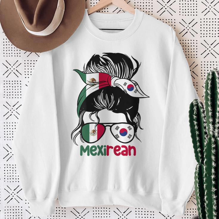 Mexirean Roots Half South Korean Half Mexican Sweatshirt Gifts for Old Women