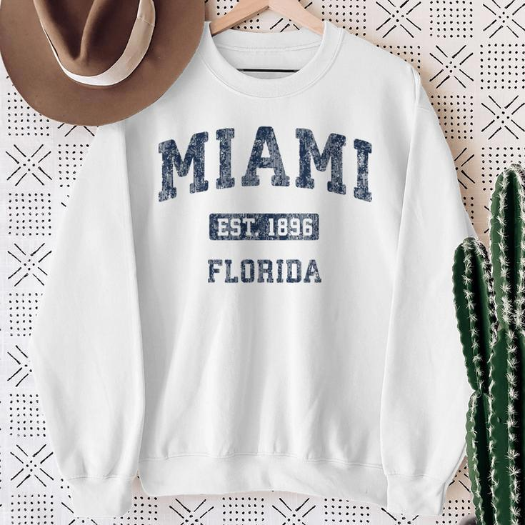 Miami Florida Fl Vintage Athletic Sports Sweatshirt Gifts for Old Women