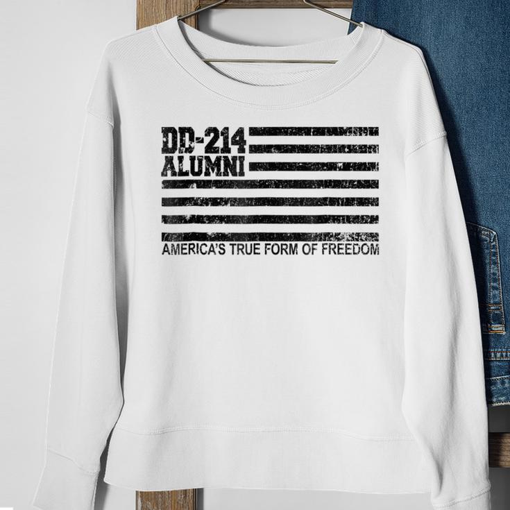 Military Dd214 Alumni Vintage FlagSweatshirt Gifts for Old Women