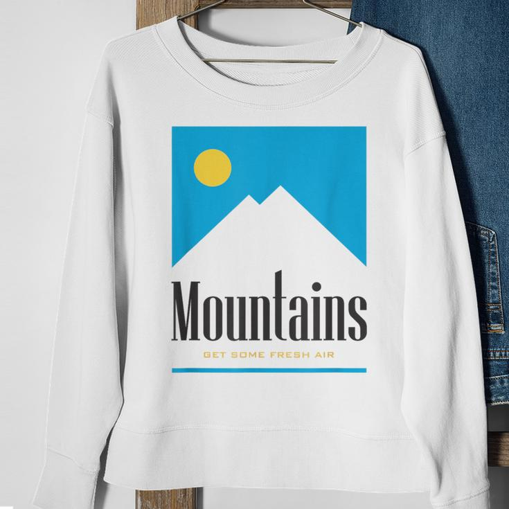 Mountains Get Some Fresh Good Air Cigarette Sweatshirt Gifts for Old Women