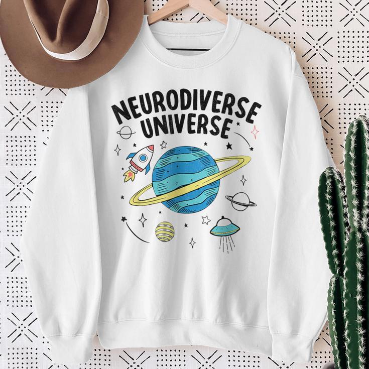 Neurodiverse Universe Neurodiversity Aesthetic Autism Awaren Sweatshirt Gifts for Old Women