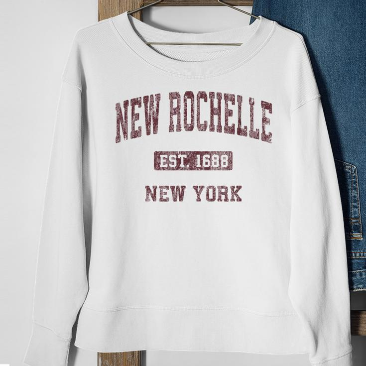 New Rochelle New York Ny Vintage Athletic Sports Sweatshirt Gifts for Old Women