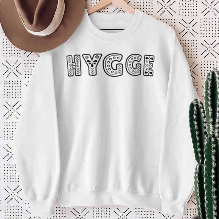 Norwegian Pattern Hygge Lifestyle Cozy Winter Sweatshirt Gifts for Old Women