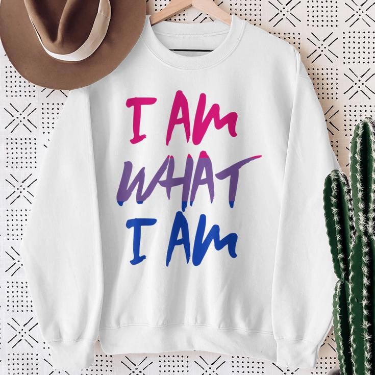 I Am What I Am I Am Flag For Bisexual Sweatshirt Geschenke für alte Frauen