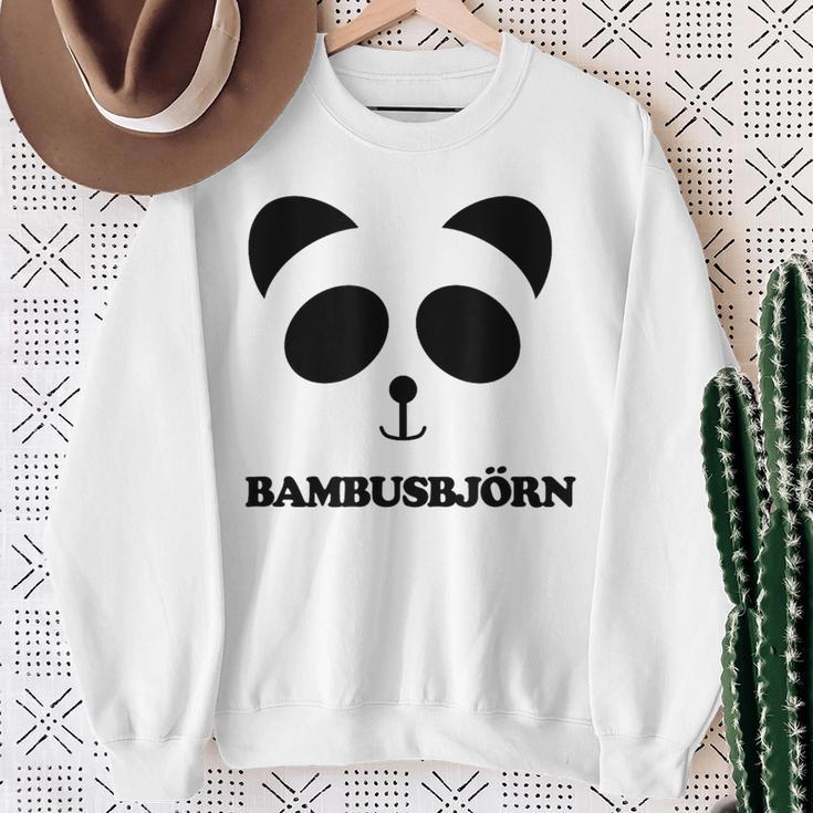 Panda-Gesicht Sweatshirt Bambusbjörn, Witzig & Unisex Weiß Geschenke für alte Frauen