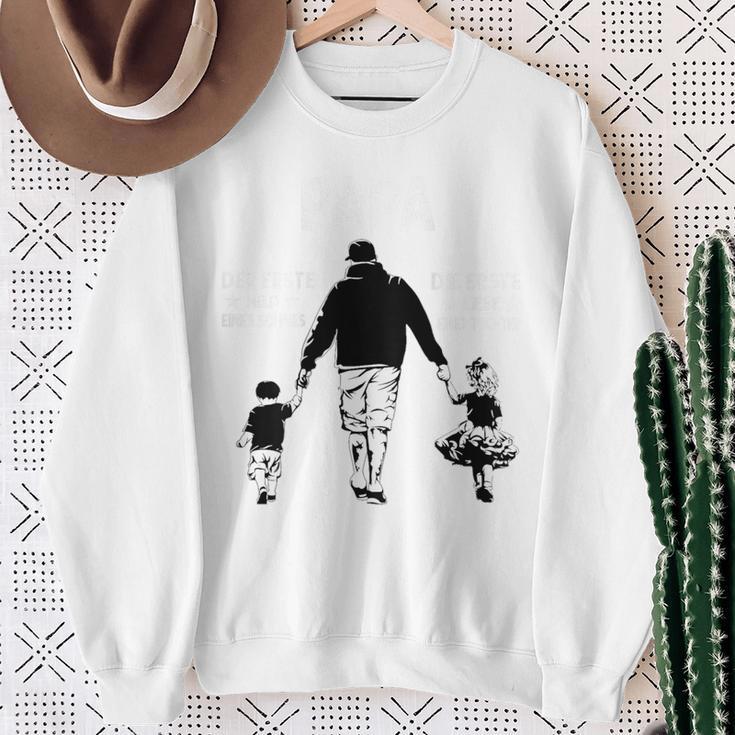 Papa Der Erste Held Eines Sohnes Erste Liebe Einer Tochter Sweatshirt Geschenke für alte Frauen