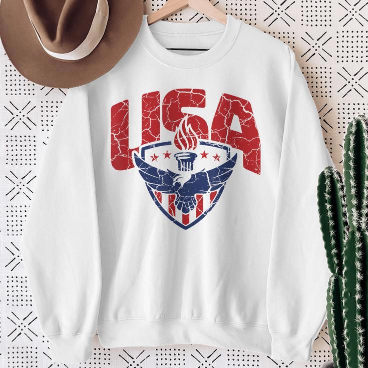 Pull Nautica XL - Drapeau Américain Patriotique - Rouge Blanc Bleu - Tricot Manches Longues Occasion